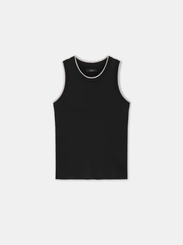 RIBBED TANK TOP - Black sold by AMIRI