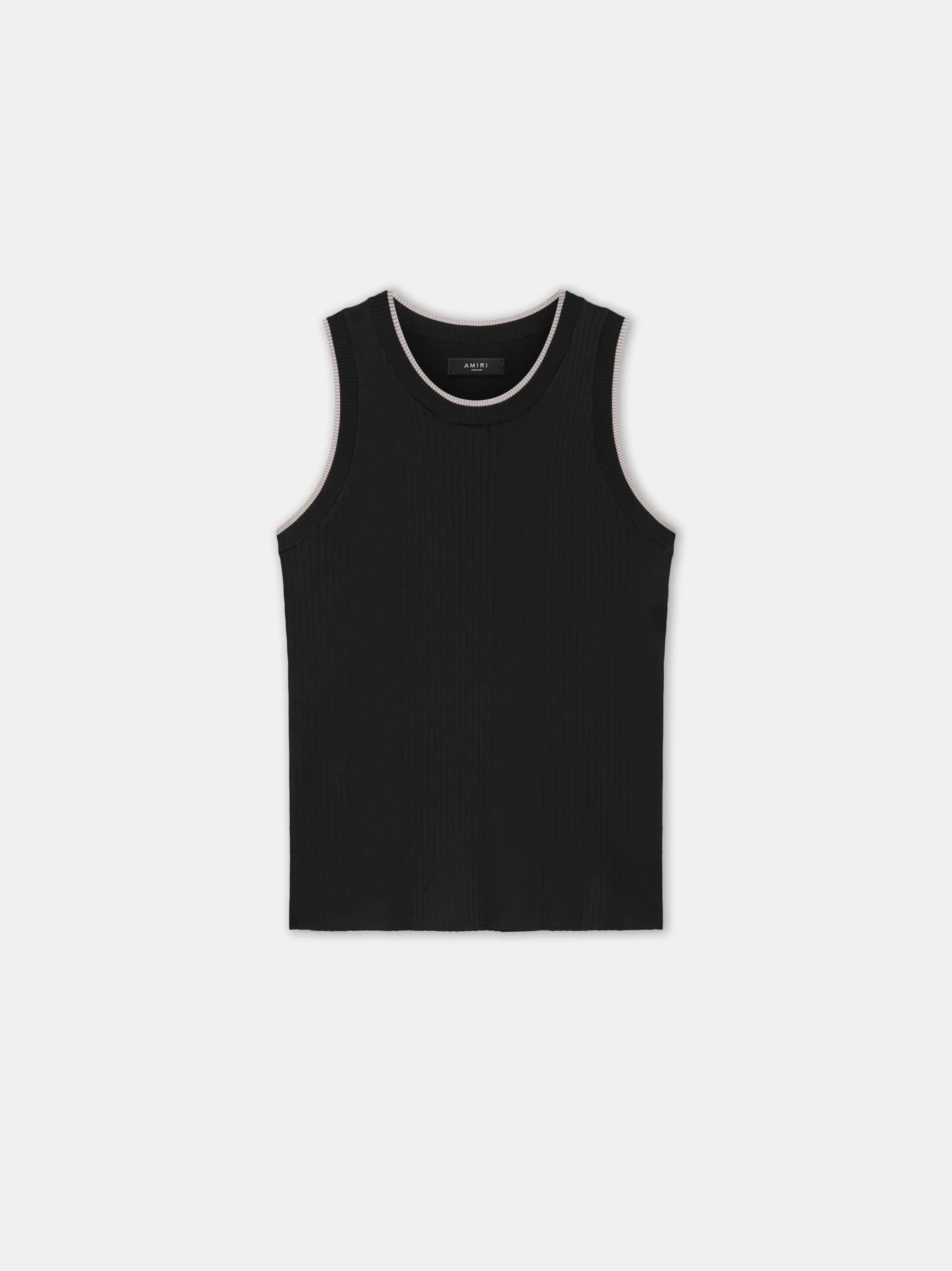 RIBBED TANK TOP - Black sold by AMIRI