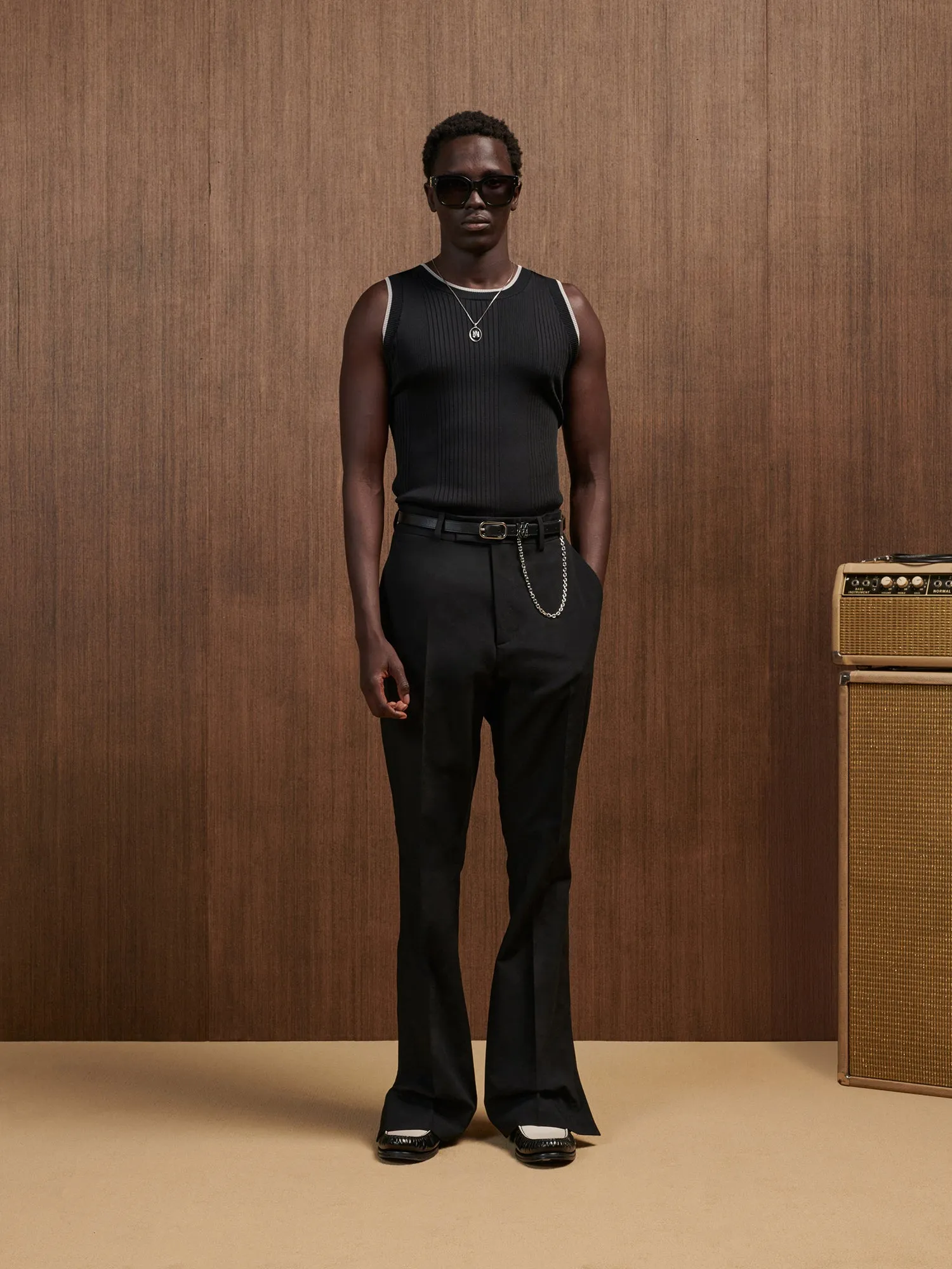 RIBBED TANK TOP - Black sold by AMIRI product image thumbnail 2