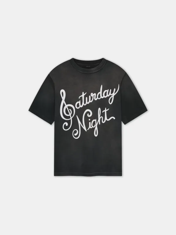 SATURDAY NIGHT TEE - Black sold by AMIRI