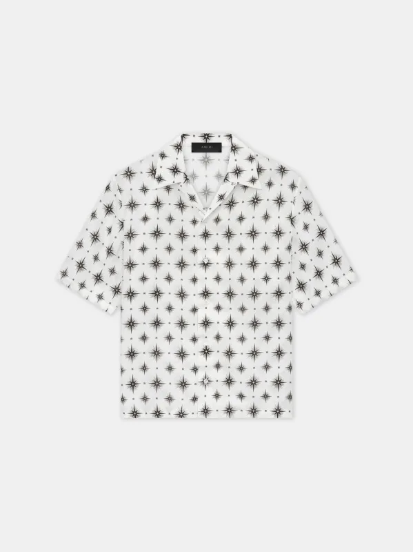 MICRO STARBURST CAMP SHIRT - Ivory sold by AMIRI