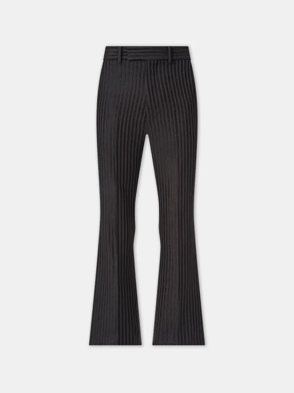STRIPED CREASED FLARE - Black sold by AMIRI