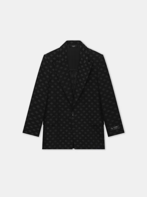MA QUAD JACQUARD SINGLE-BREASTED BLAZER - Black made by AMIRI