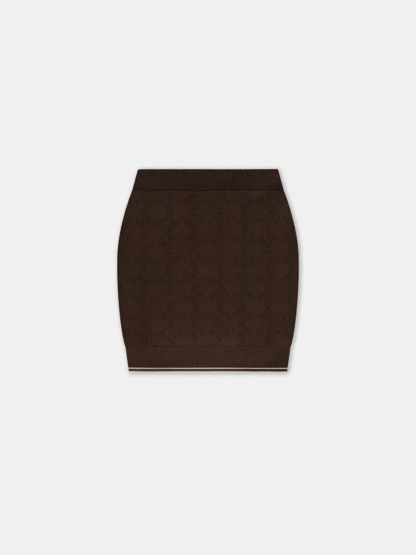 WOMEN - WOMEN'S MA QUAD MINI SKIRT - Brown sold by AMIRI