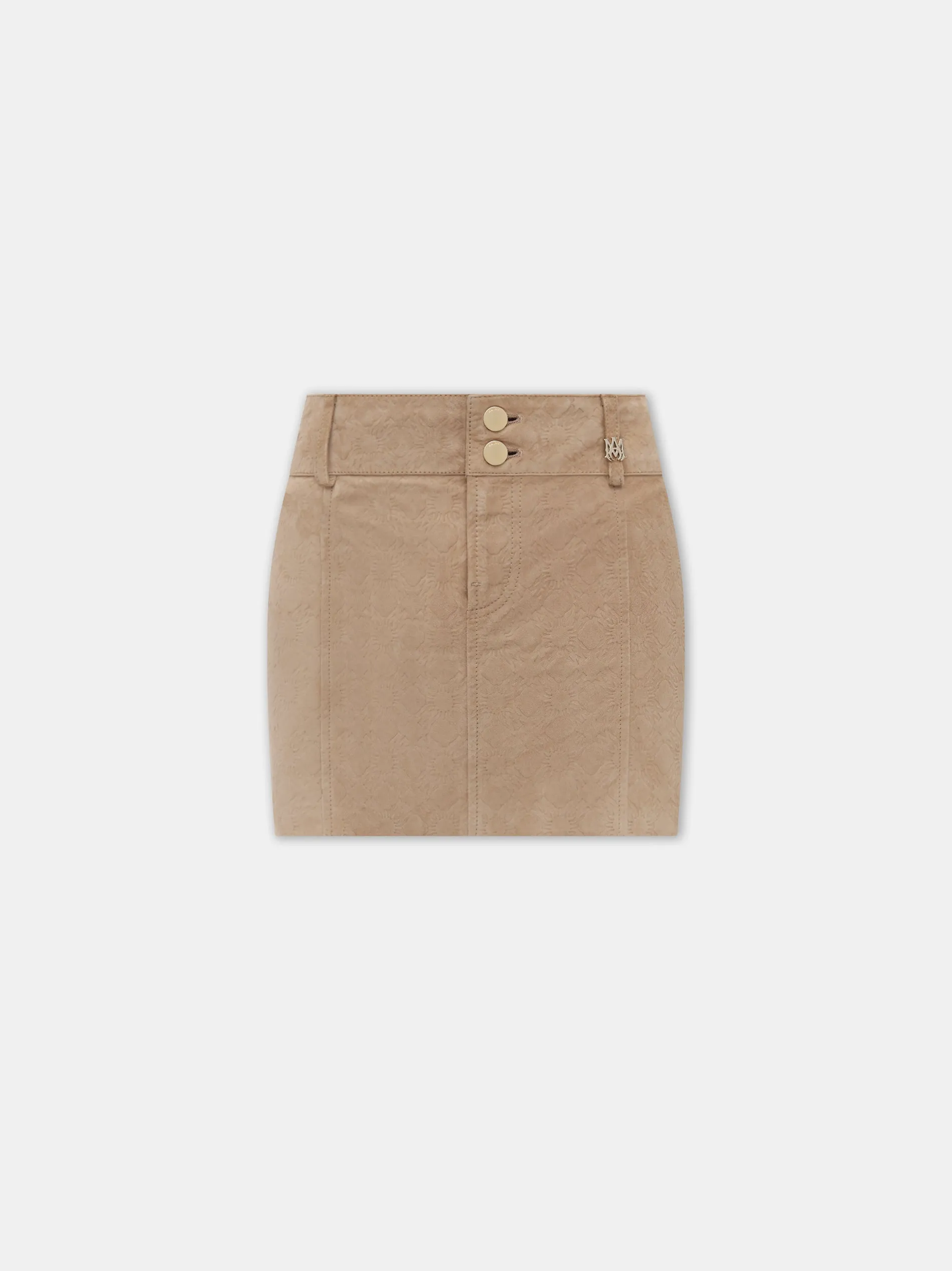 WOMEN - WOMEN'S MA QUAD SUEDE MINI SKIRT - Camel sold by AMIRI