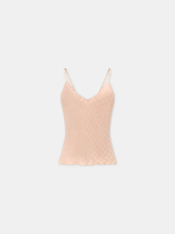 WOMEN - WOMEN'S MA QUAD V NECK CAMI - Blush sold by AMIRI