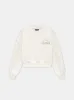 WOMEN - WOMEN'S AMIRI STARBURST CROPPED CREW - Ivory sold by AMIRI