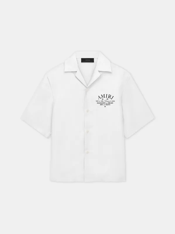 ARTS DISTRICT CAMP SHIRT - White sold by AMIRI