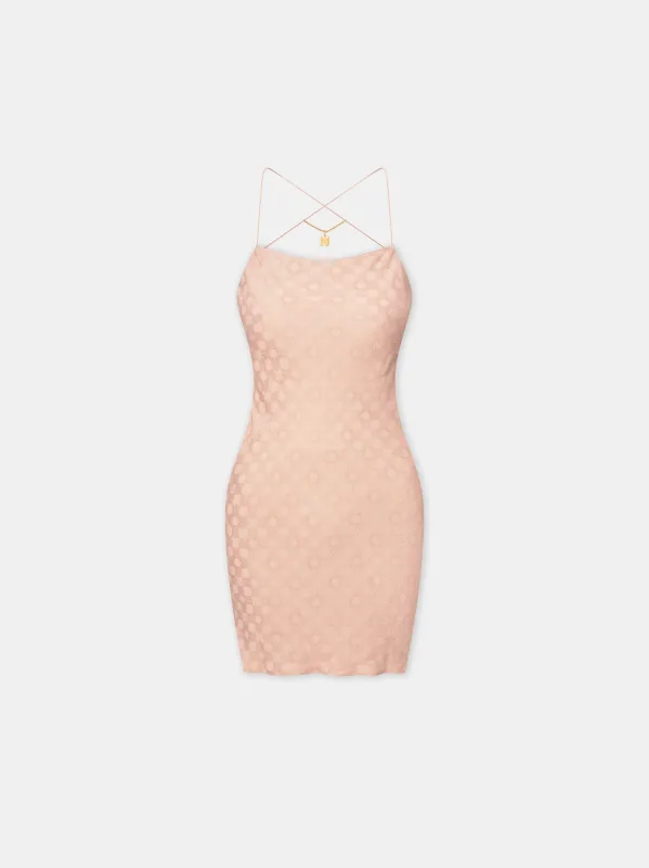 WOMEN - WOMEN'S MA QUAD MINI DRESS - Blush sold by AMIRI