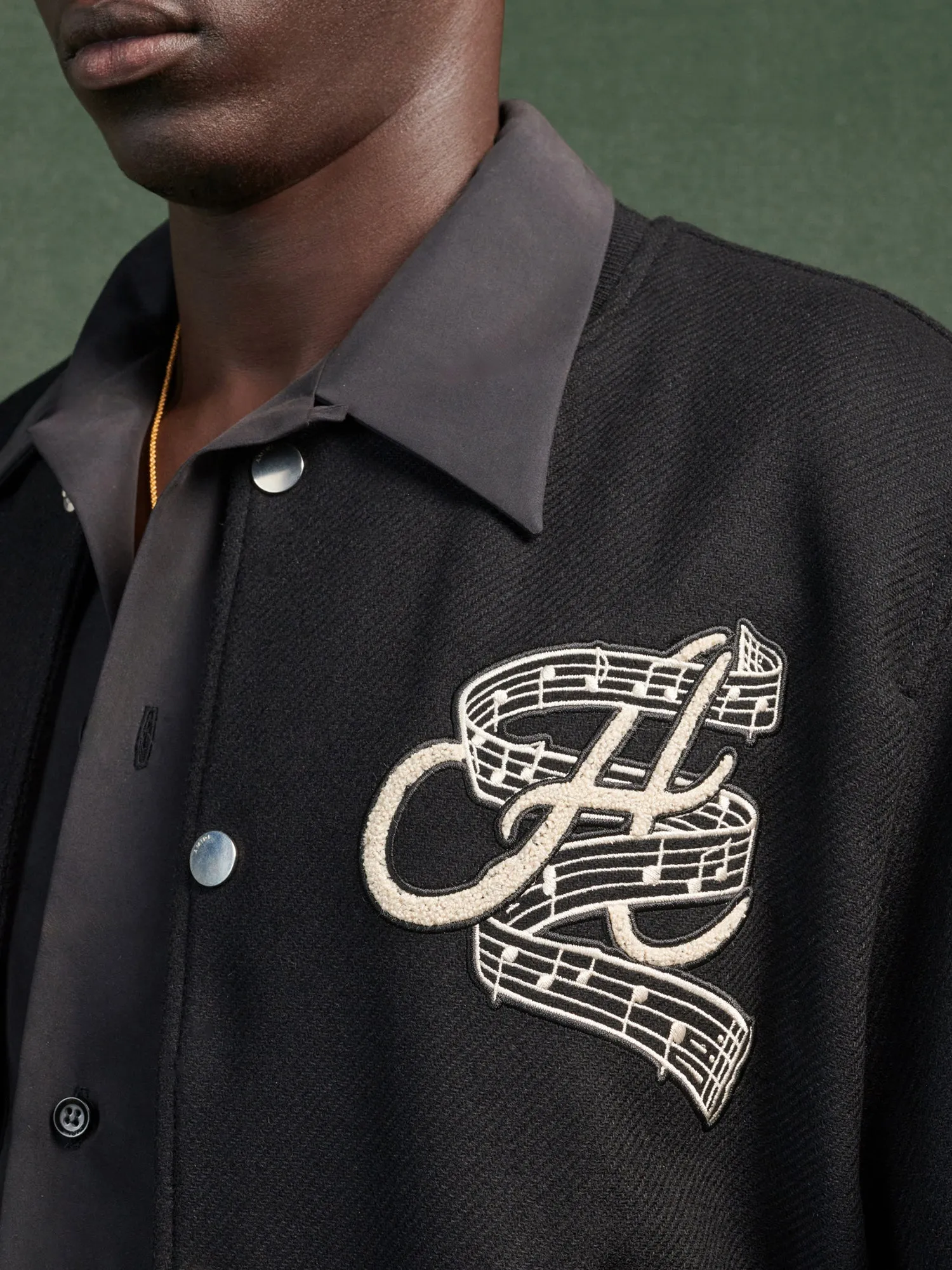 HOLLYWOOD MUSIC CLUB BOMBER - Black sold by AMIRI product image thumbnail 4