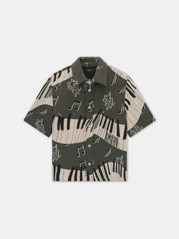 PIANO KEYS TAPESTRY SHIRT - Black sold by AMIRI