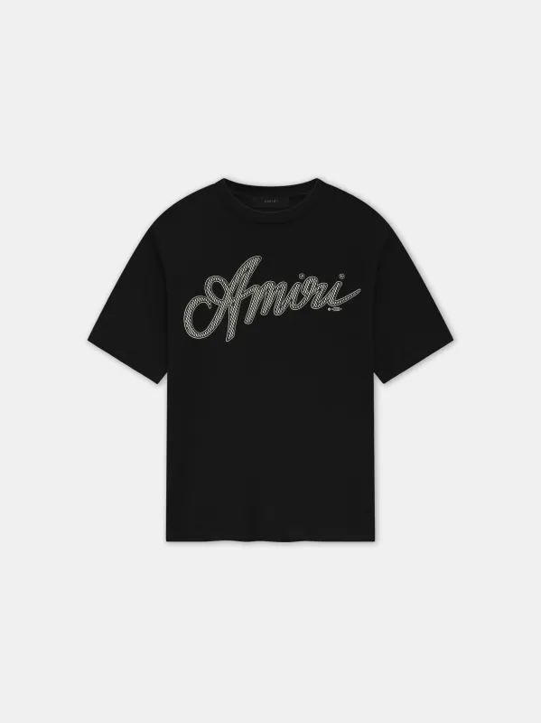 AMIRI SCRIPT TEE - Black sold by AMIRI