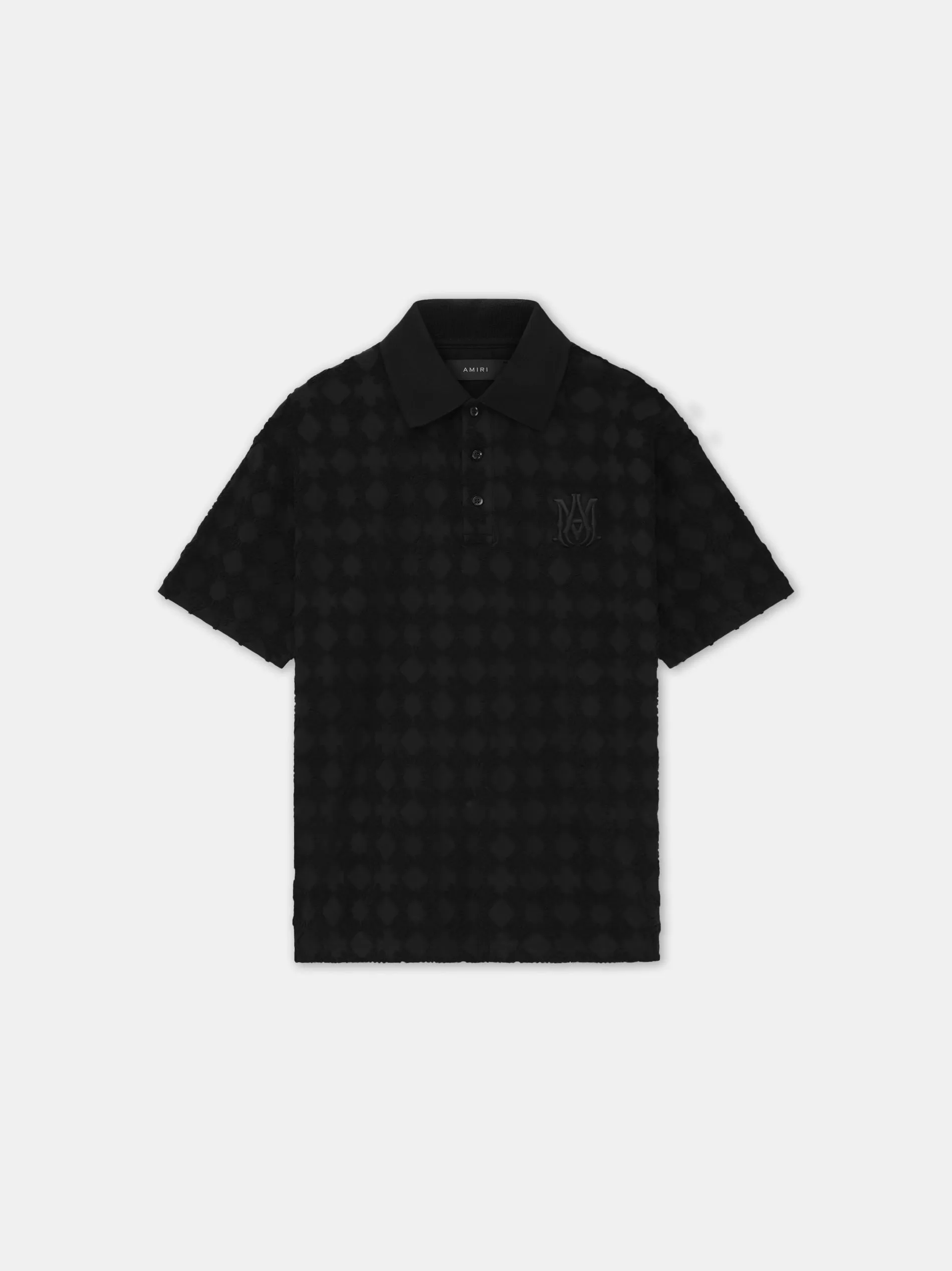 MA QUAD TOWELING POLO - Black sold by AMIRI