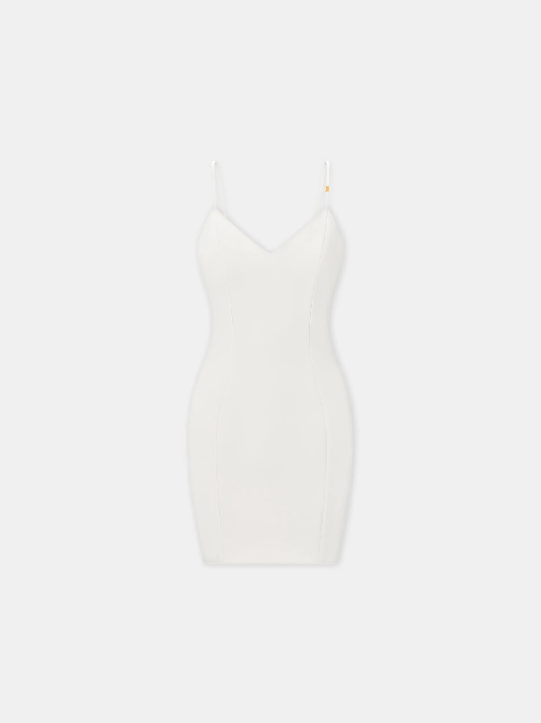 WOMEN - WOMEN'S V NECK MINI DRESS - Alabaster sold by AMIRI