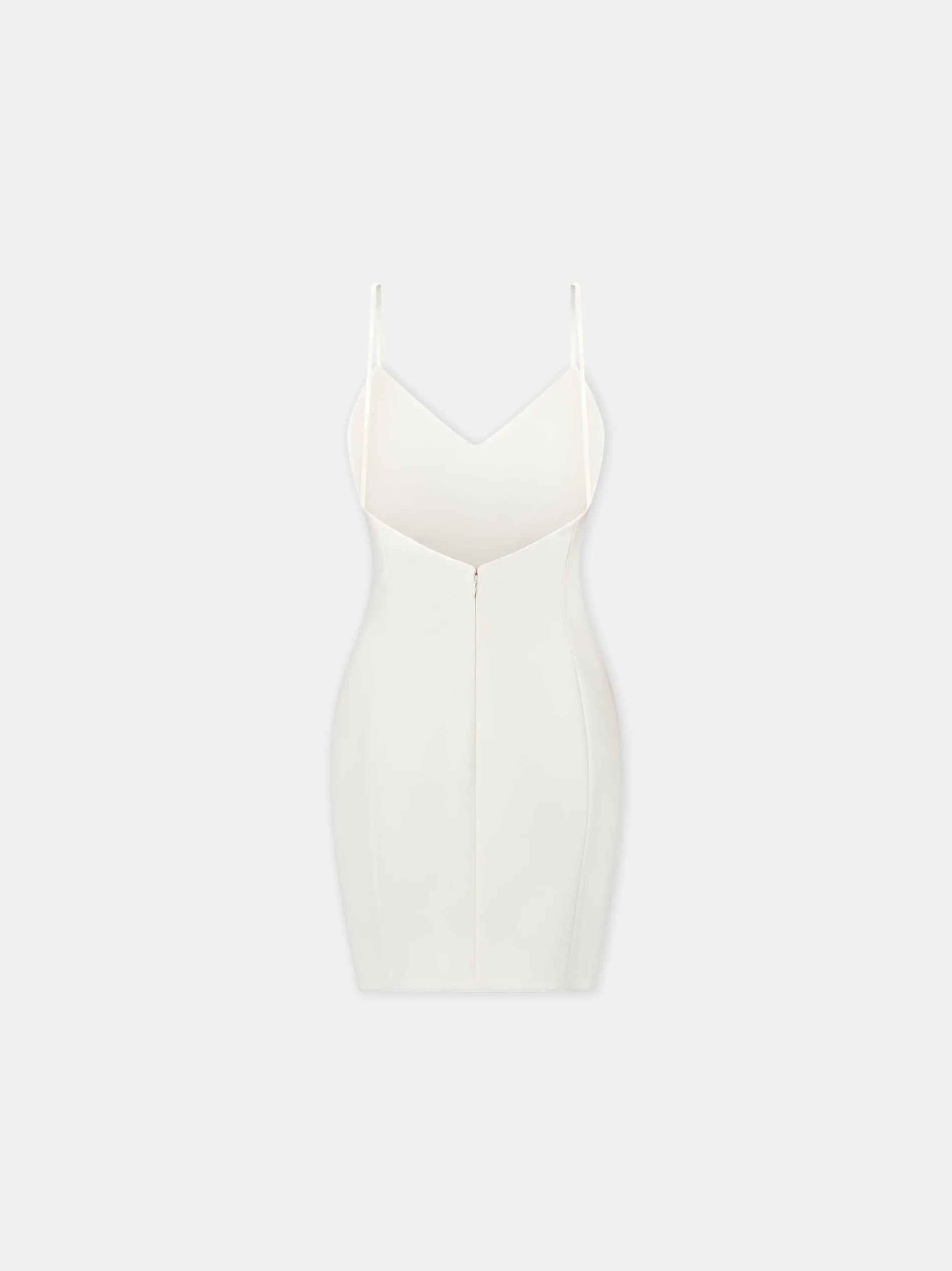 WOMEN - WOMEN'S V NECK MINI DRESS - Alabaster sold by AMIRI product image thumbnail 3