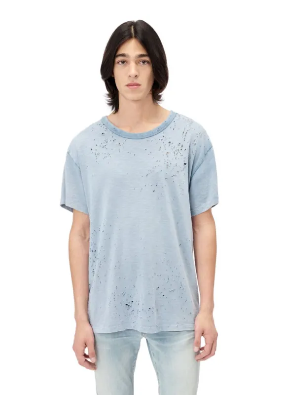 Washed Shotgun Tee - Crystal Blue made by AMIRI