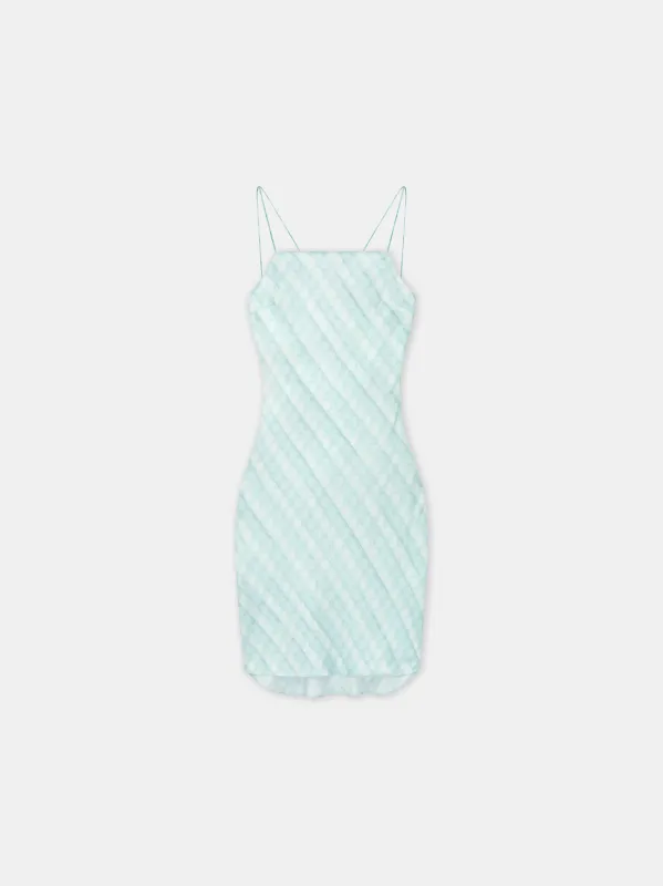 WOMEN - WOMEN'S MA QUAD OPEN BACK SLIP DRESS - Ice Blue sold by AMIRI