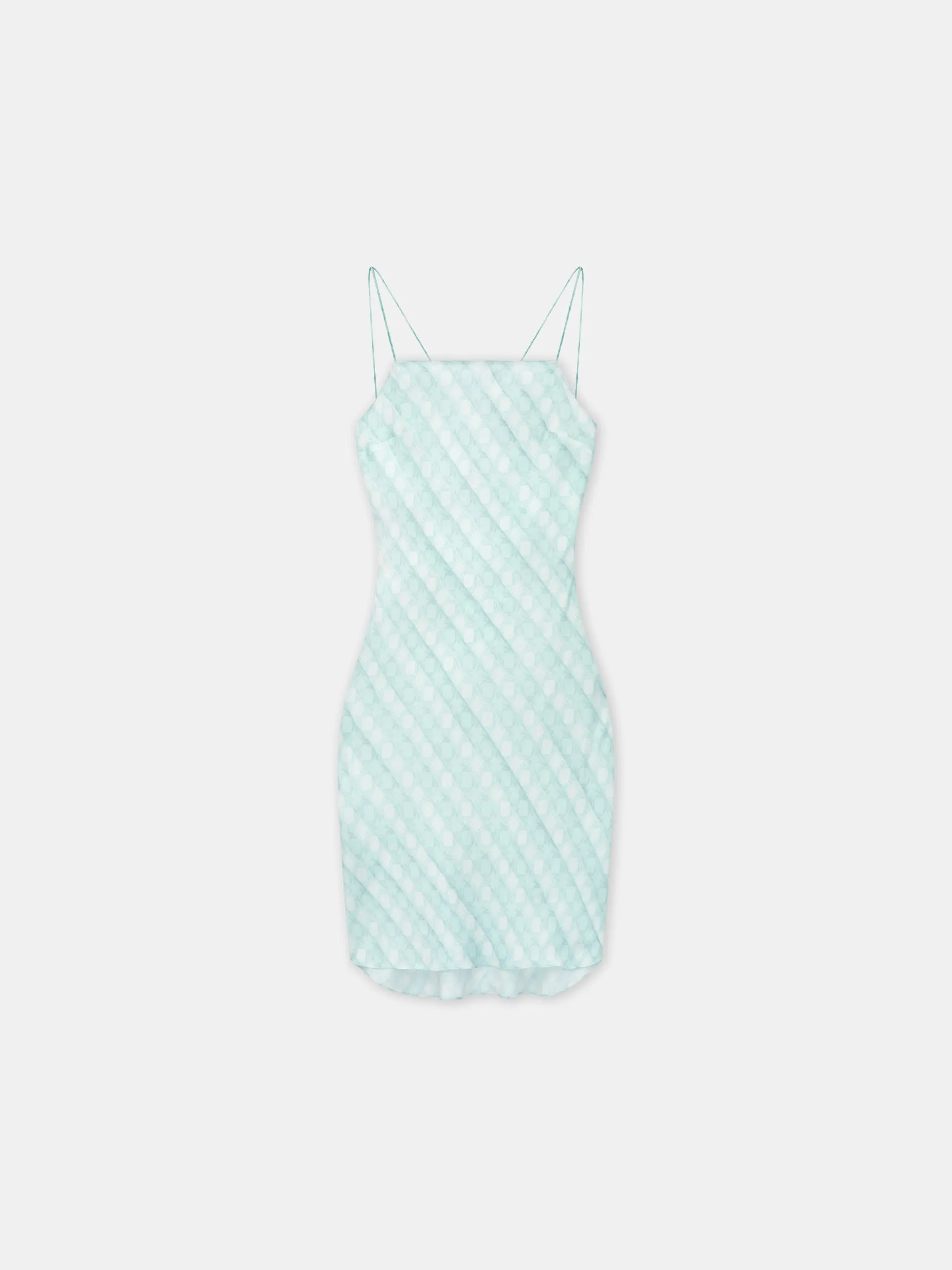WOMEN - WOMEN'S MA QUAD OPEN BACK SLIP DRESS - Ice Blue sold by AMIRI