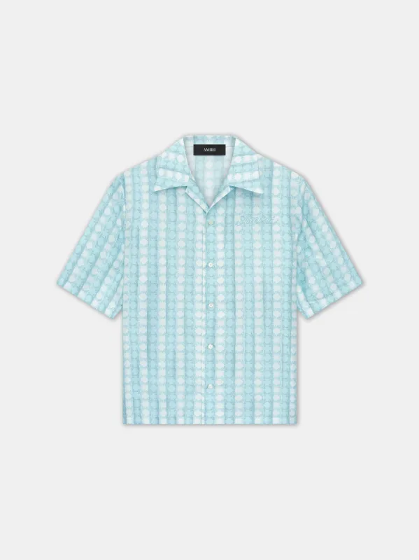 MA QUAD BOWLING SHIRT - Ice Blue sold by AMIRI