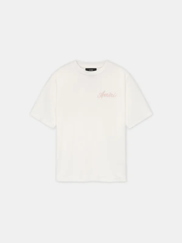 AMIRI BOX SCRIPT TEE - Malibu Peach sold by AMIRI