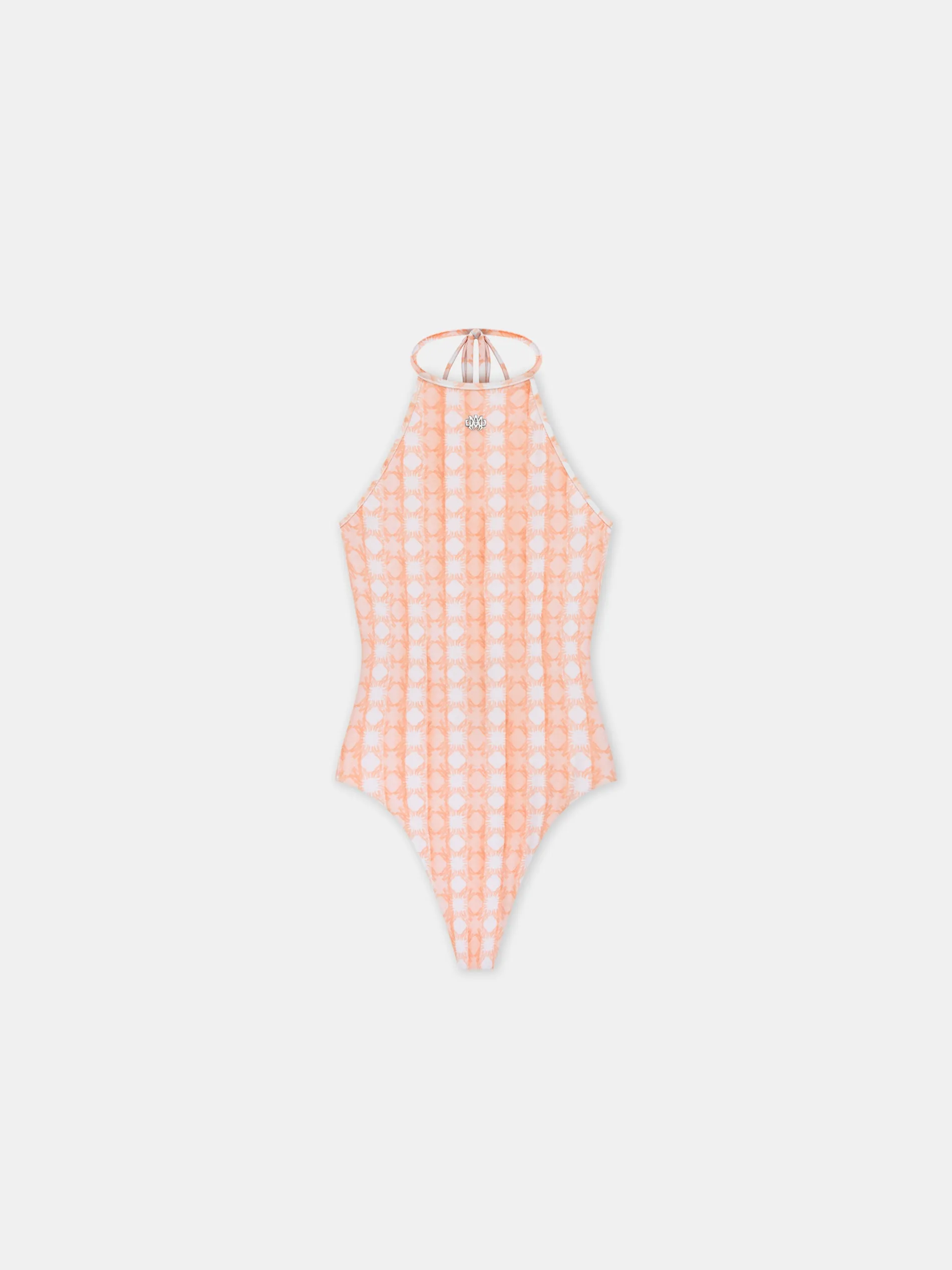 WOMEN - WOMEN'S MA QUAD HALTER NECK ONE PIECE - Malibu Peach sold by AMIRI