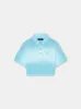 WOMEN - WOMEN'S MA CROPPED POLO - Ice Blue sold by AMIRI