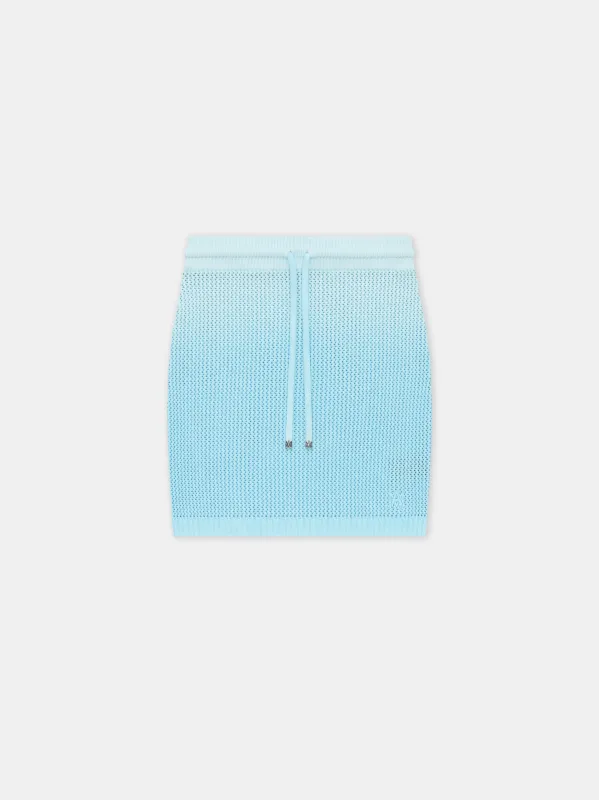 WOMEN - WOMEN'S AMIRI SCRIPT SKIRT - Ice Blue sold by AMIRI