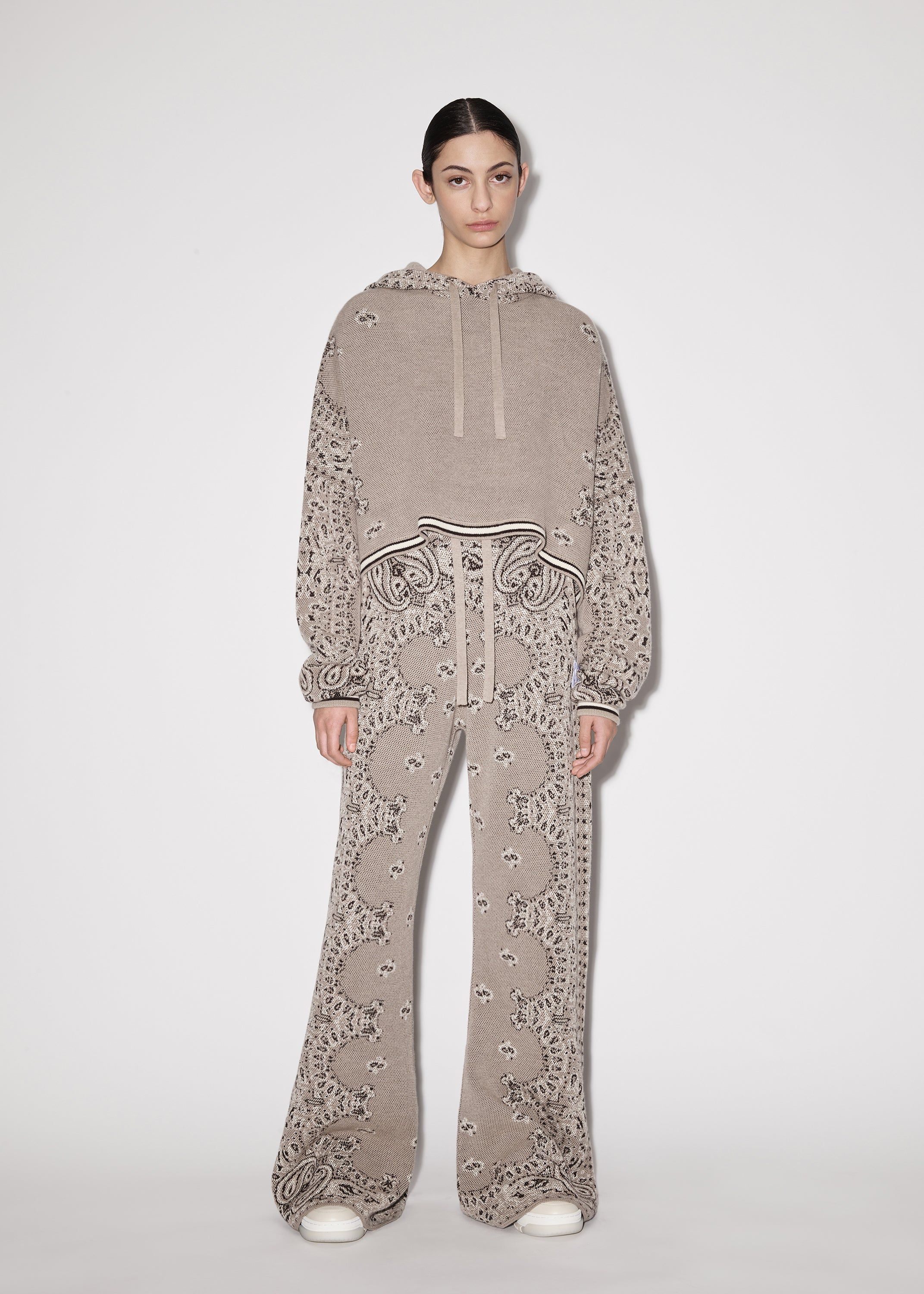 WOMEN - BANDANA OVERSIZED HOODIE - Taupe sold by AMIRI product image thumbnail 2