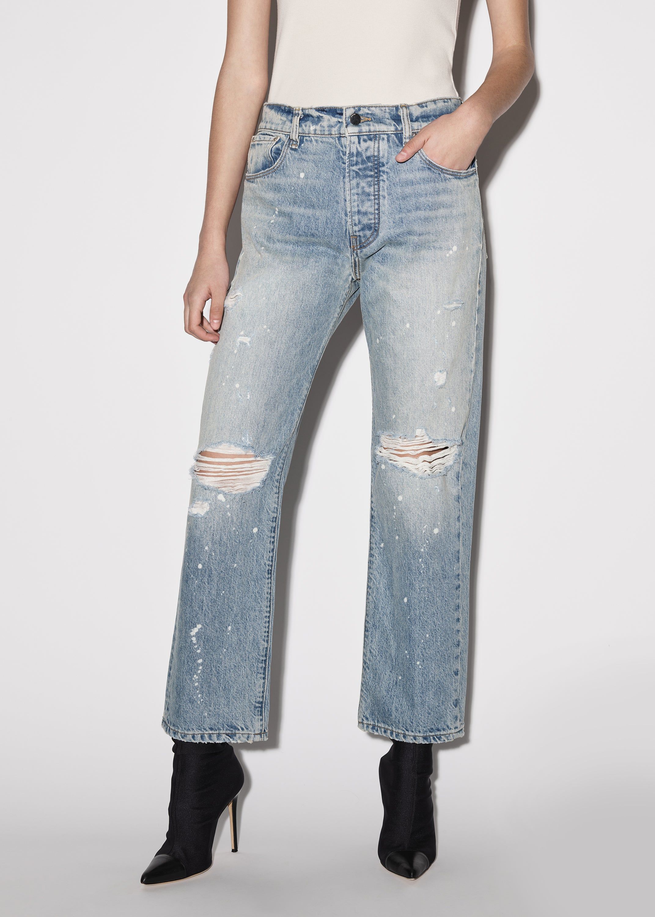 WOMEN - STRAIGHT - BLEACHED OUT INDIGO sold by AMIRI product image thumbnail 3