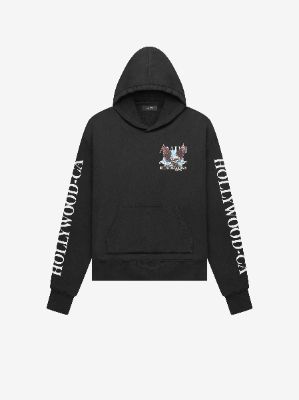 EAGLE HOLLYWOOD HOODIE - BLACK made by AMIRI