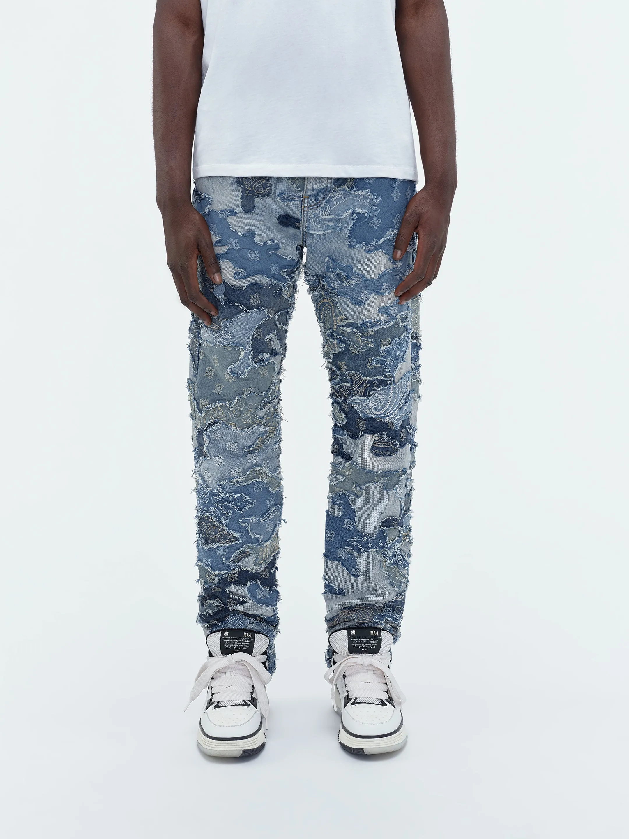 PATCHWORK CAMO STRAIGHT JEAN - Perfect Indigo sold by AMIRI product image thumbnail 3