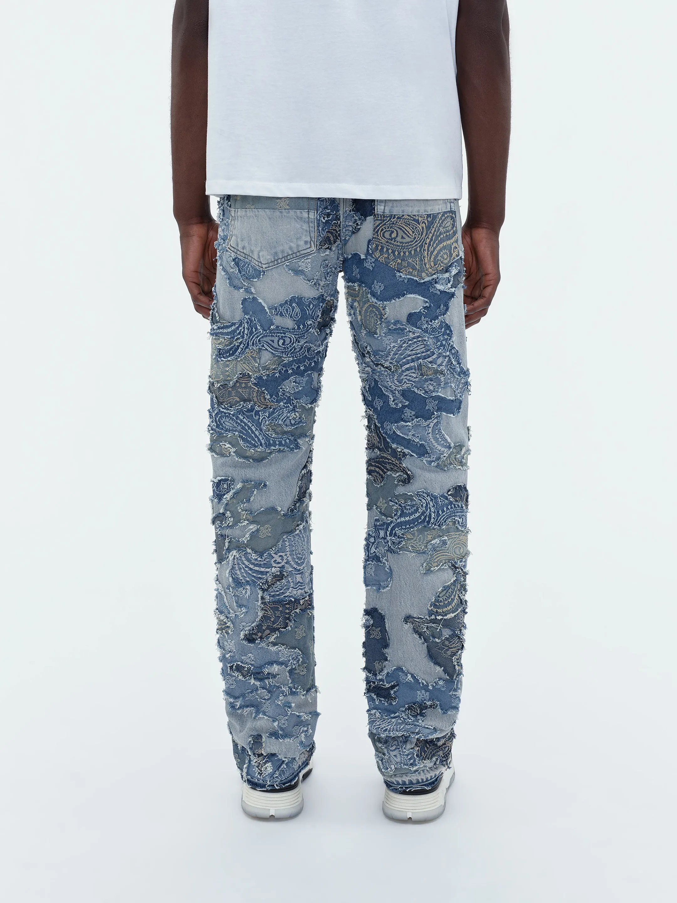 PATCHWORK CAMO STRAIGHT JEAN - Perfect Indigo sold by AMIRI product image thumbnail 5