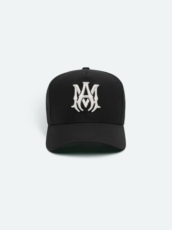 XO FULL CANVAS HAT- BLACK/OFF WHITE sold by AMIRI