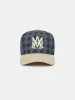 MA LEATHER BRIM DENIM HAT - Indigo sold by AMIRI
