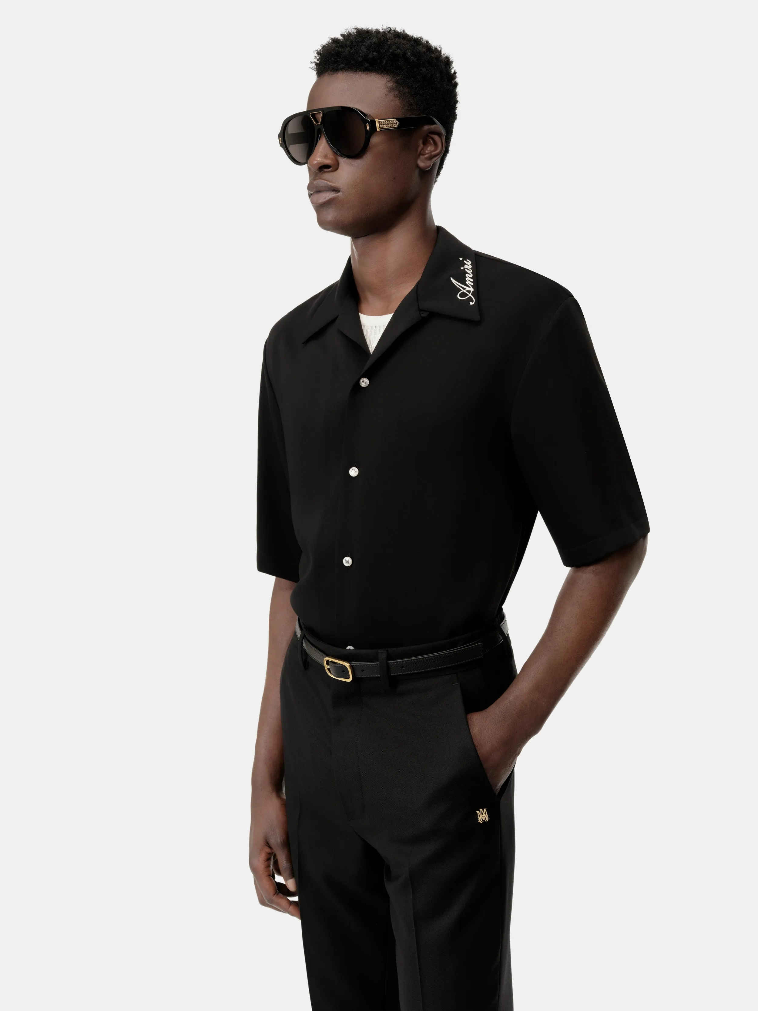 AMIRI CAMP SHIRT - Black sold by AMIRI product image thumbnail 4