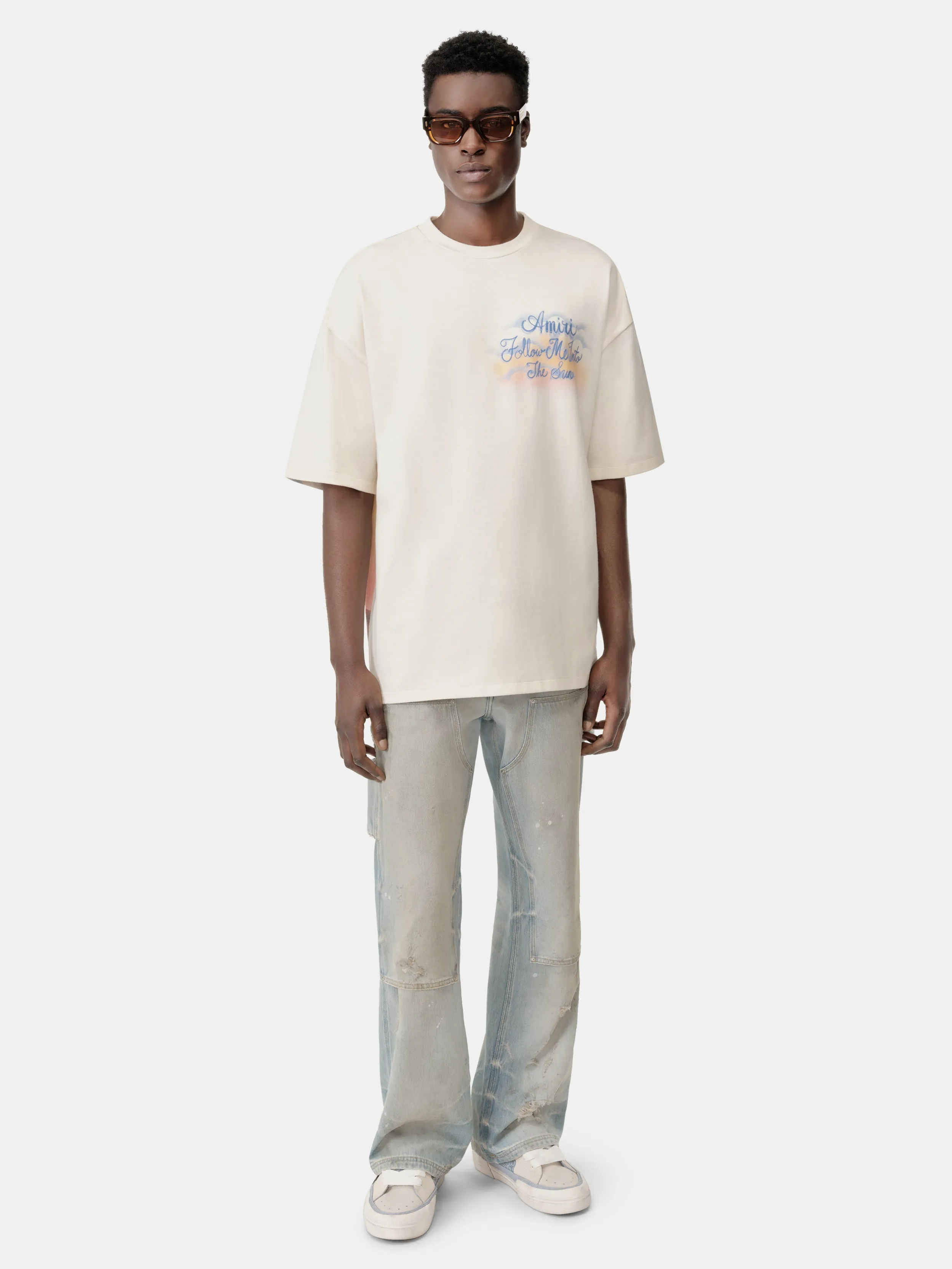 FOLLOW ME OVERSIZED TEE - Ivory sold by AMIRI product image thumbnail 2