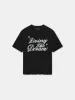 CRYSTAL LIVING THE DREAM TEE - Black sold by AMIRI