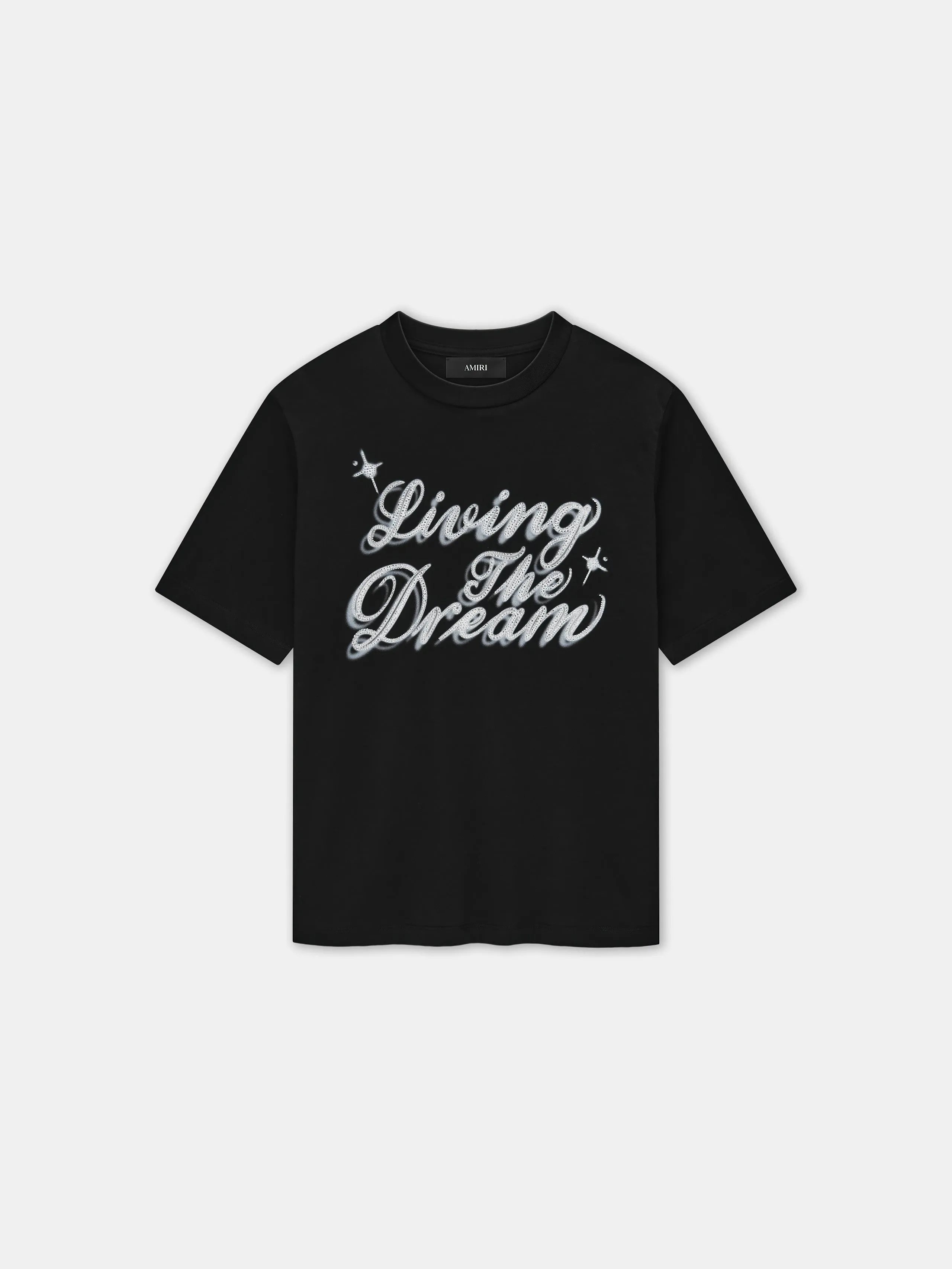 CRYSTAL LIVING THE DREAM TEE - Black sold by AMIRI