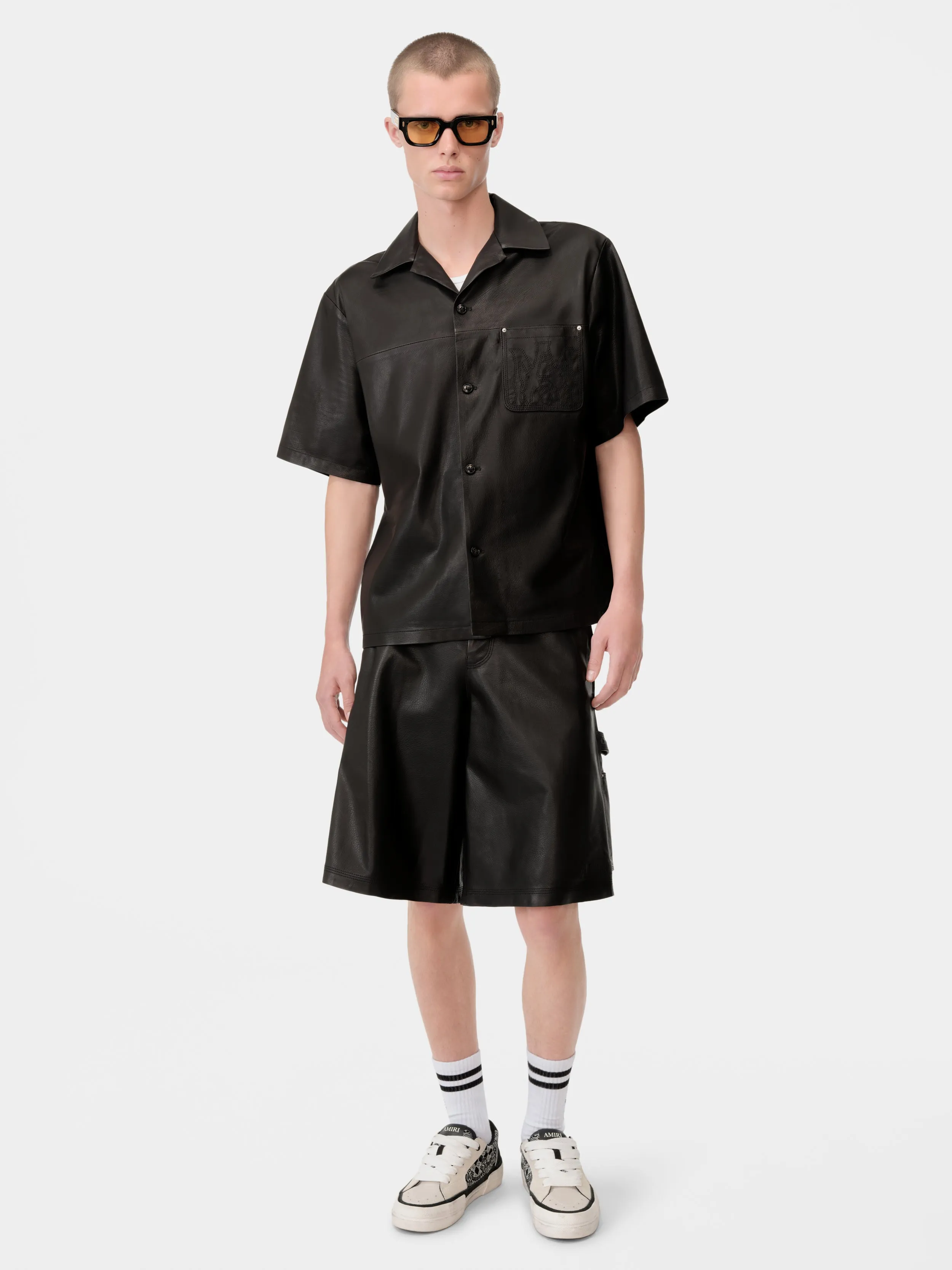MA LEATHER CARPENTER SHORT - Black sold by AMIRI product image thumbnail 2