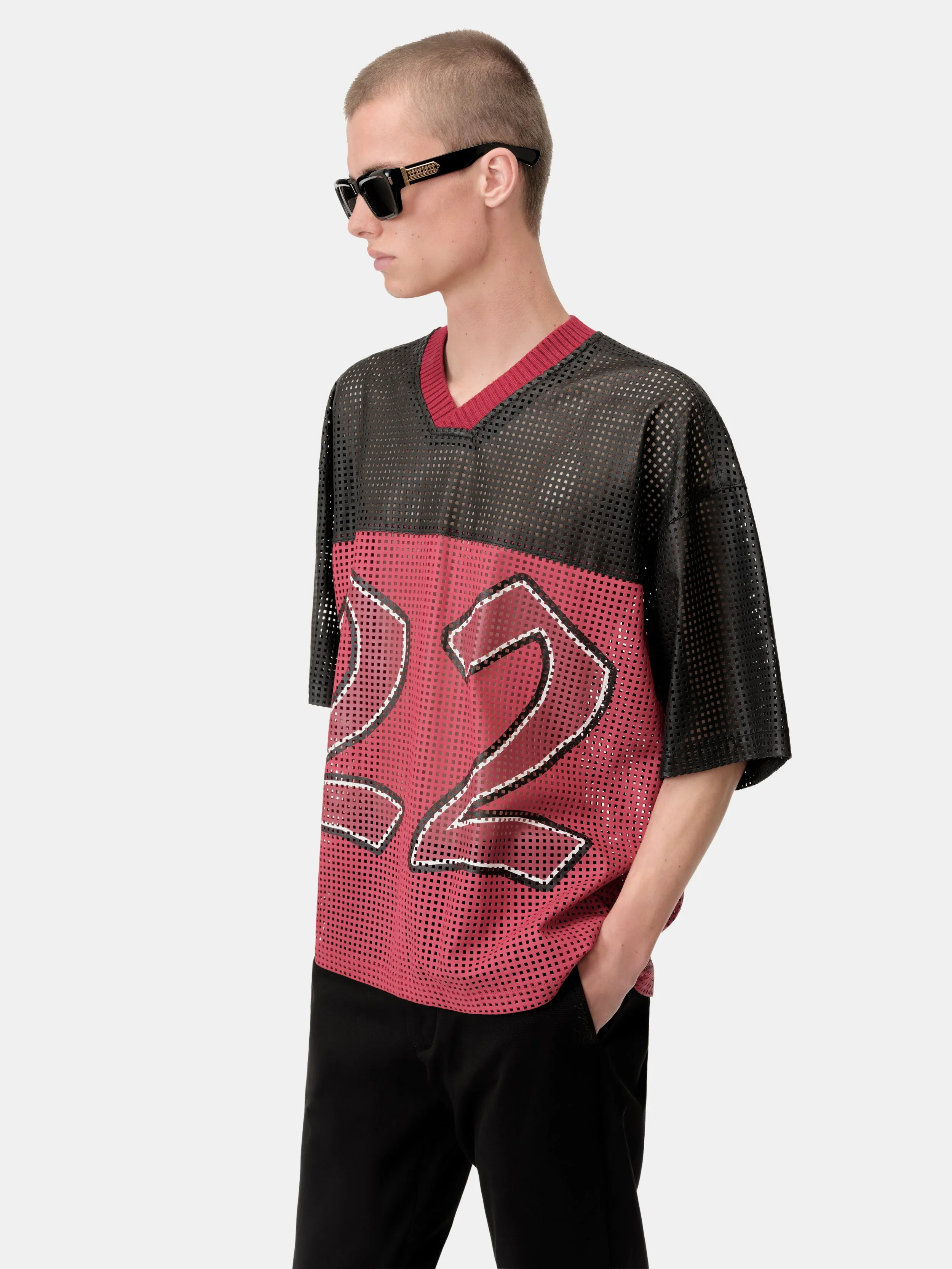 AMIRI 22 OVERSIZED JERSEY - Varsity Red sold by AMIRI product image thumbnail 4