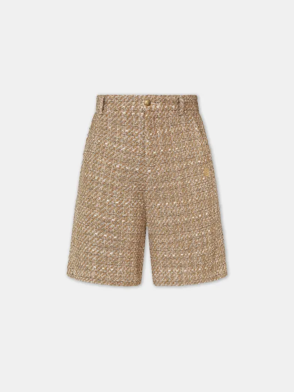 BOUCLE SHORT - Camel sold by AMIRI