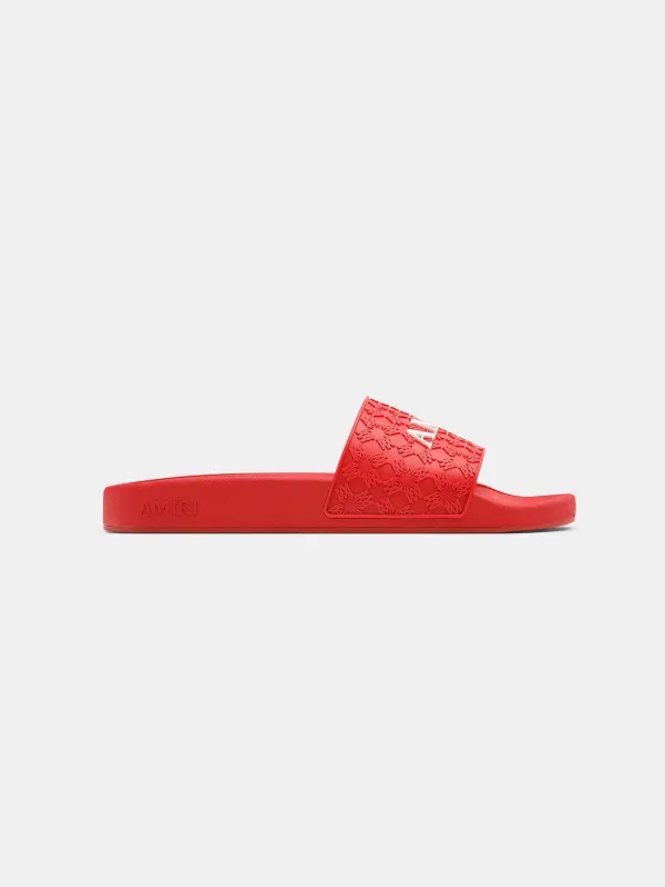 MA QUAD POOL SLIDE - True Red sold by AMIRI