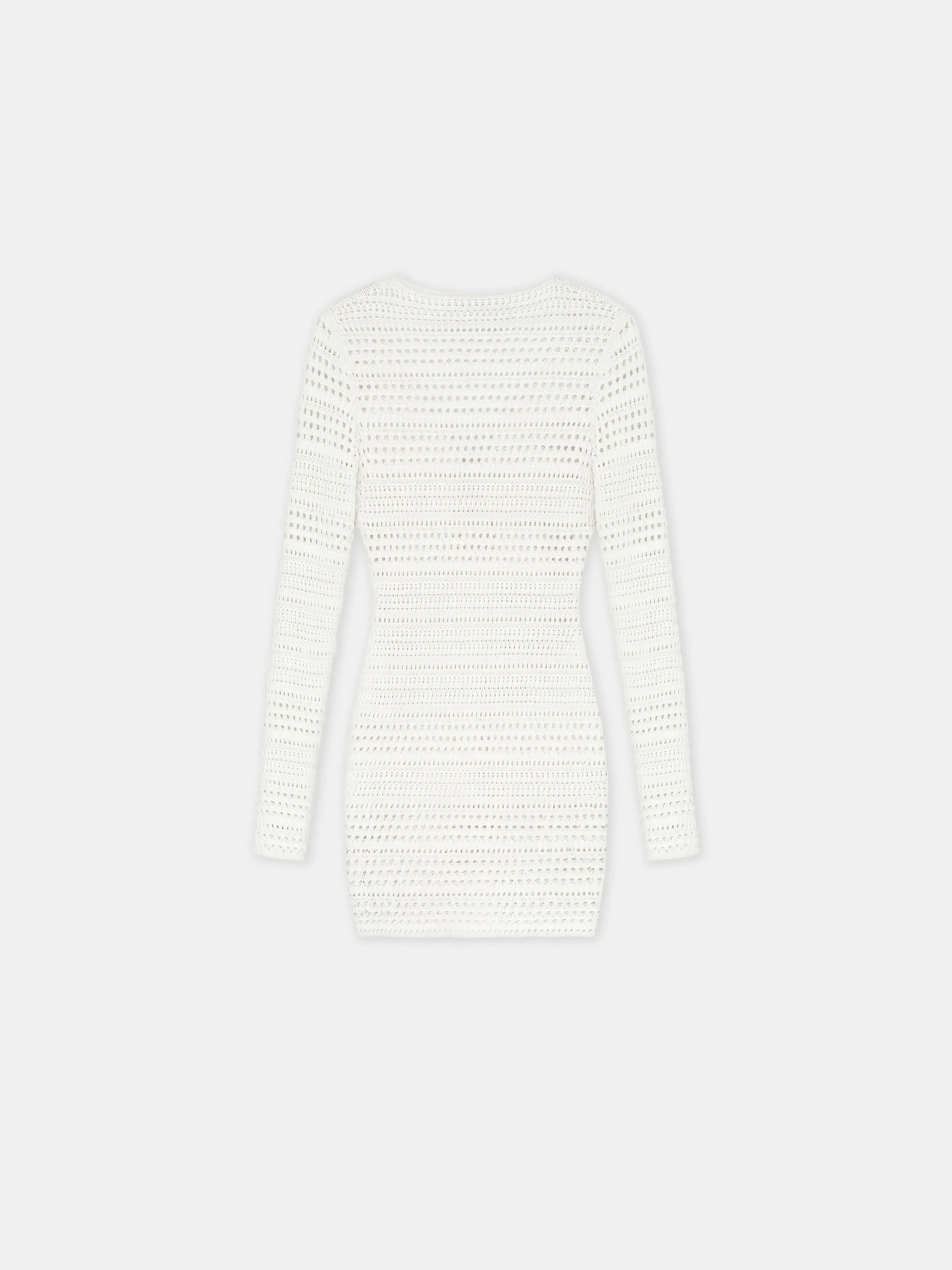 WOMEN - WOMEN'S CROCHET MINI DRESS - Ivory sold by AMIRI product image thumbnail 3