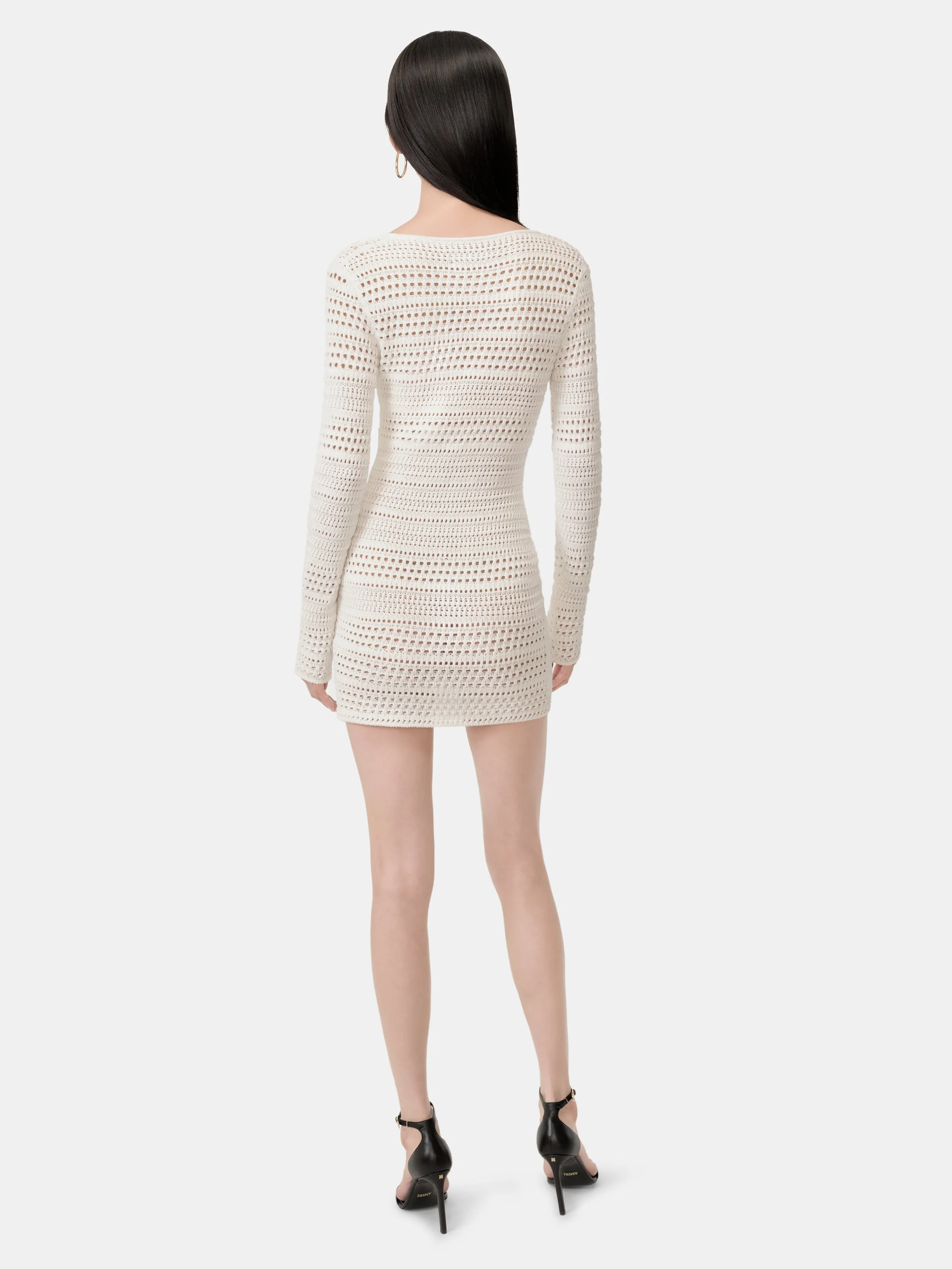 WOMEN - WOMEN'S CROCHET MINI DRESS - Ivory sold by AMIRI product image thumbnail 5
