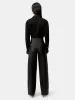 WOMEN - WOMEN'S LEATHER STRAIGHT PANT - Black sold by AMIRI
