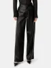WOMEN - WOMEN'S LEATHER STRAIGHT PANT - Black sold by AMIRI