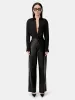 WOMEN - WOMEN'S LEATHER STRAIGHT PANT - Black sold by AMIRI