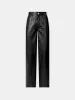 WOMEN - WOMEN'S LEATHER STRAIGHT PANT - Black sold by AMIRI