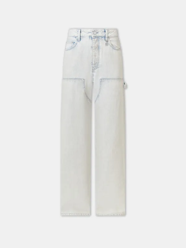 WOMEN - WOMEN'S CARPENTER JEAN - Bleached Indigo sold by AMIRI