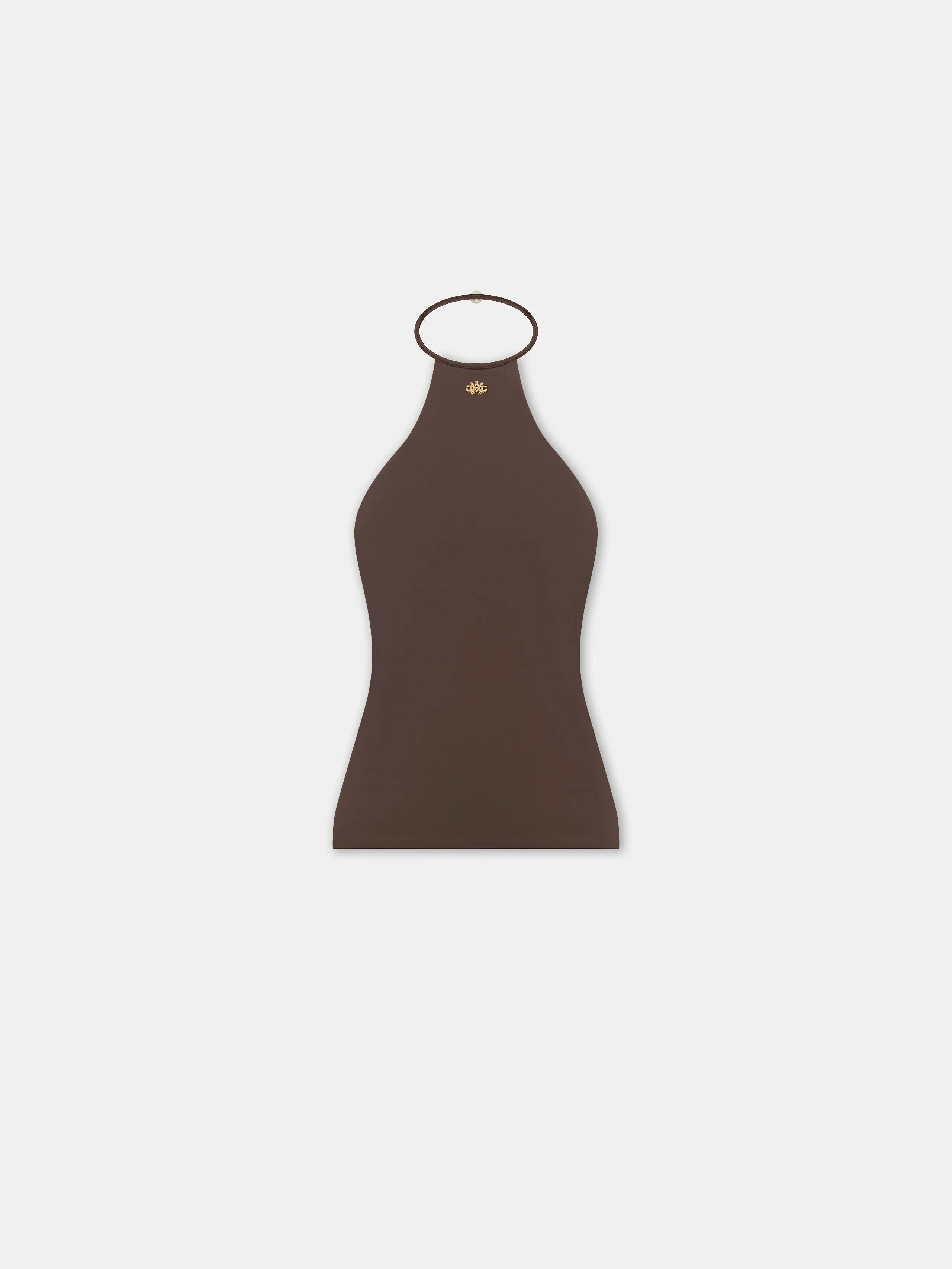 WOMEN - WOMEN'S HALTER TOP - Walnut Brown sold by AMIRI